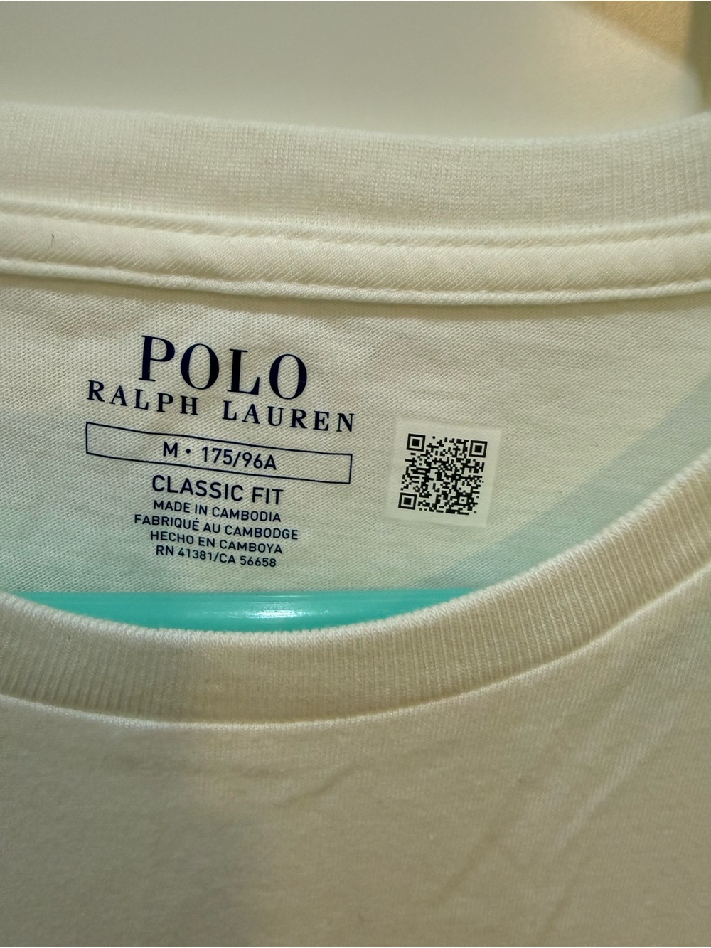 Polo by Ralph Lauren White Tee with Multicolor 'POLO' Hem - Picture 2 of 3